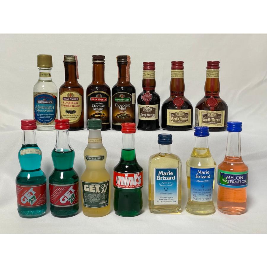 古酒 未開栓 リキュール ミニチュアボトル 14本セット☆ハイラムウォーカー サンブーカ☆グランマルニエ☆ジェット☆マリーブリザール | HIRAM WALKER SAMBUCA