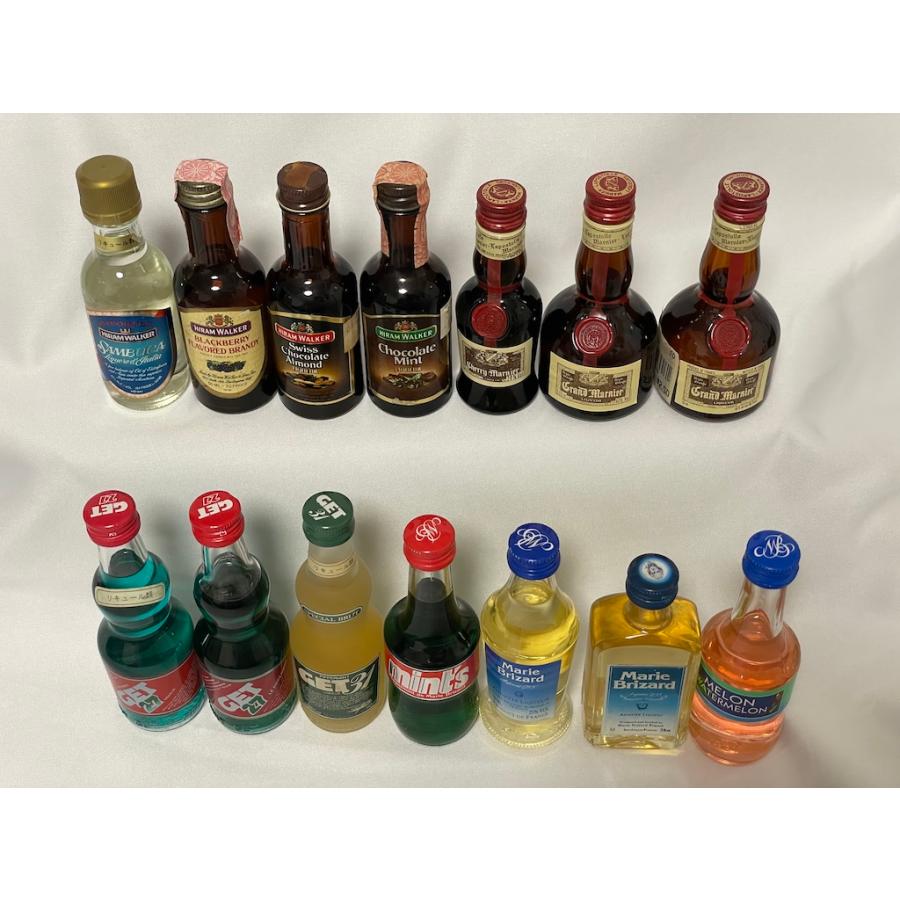 古酒 未開栓 リキュール ミニチュアボトル 14本セット☆ハイラムウォーカー サンブーカ☆グランマルニエ☆ジェット☆マリーブリザール | HIRAM WALKER SAMBUCA | 09