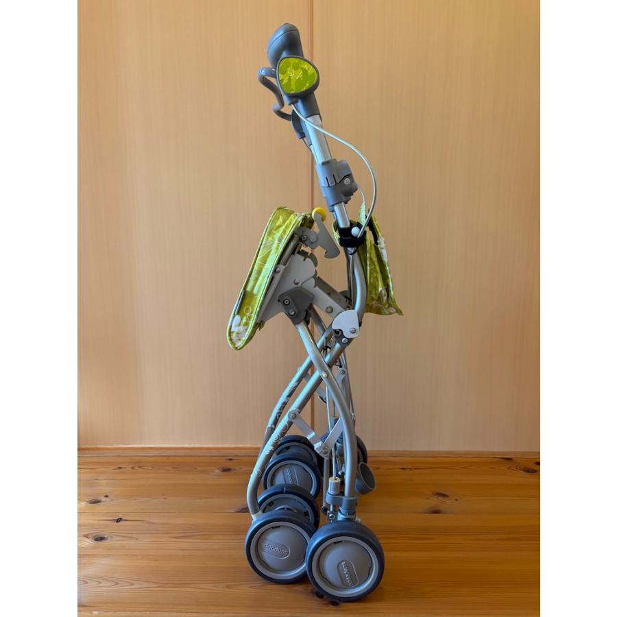 中古品 シルバーカー アロン化成 安寿 さんぽっぽ グリーン色 歩行補助車 SG企画適合商品 最大使用者体重80kg | アロン化成 | 02