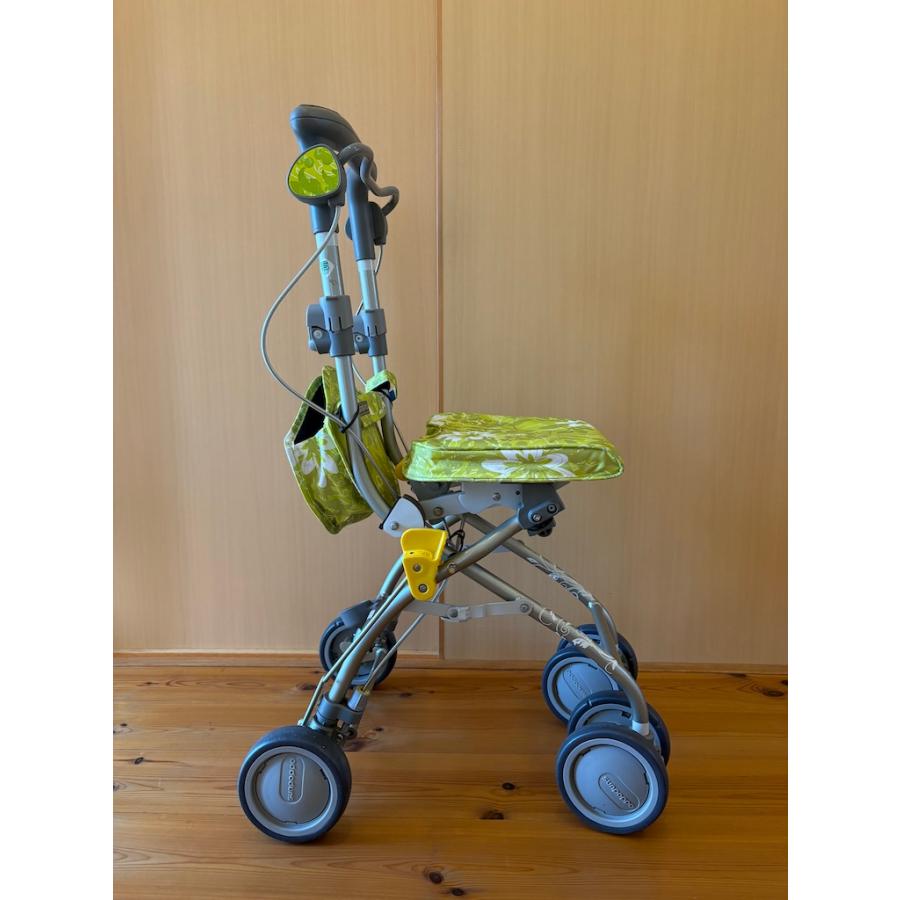 中古品 シルバーカー アロン化成 安寿 さんぽっぽ グリーン色 歩行補助車 SG企画適合商品 最大使用者体重80kg | アロン化成 | 01