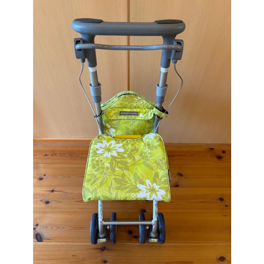 中古品 シルバーカー アロン化成 安寿 さんぽっぽ グリーン色 歩行補助車 SG企画適合商品 最大使用者体重80kg | アロン化成 | 08