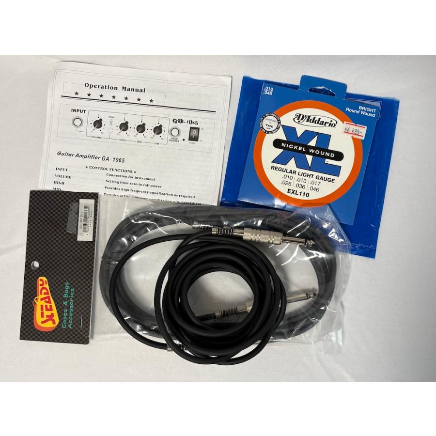 中古品 SX ギターアンプ Ga−1065 通電確認済 ケーブル2本 弦 EXL110 未開封品 セット |  | 06