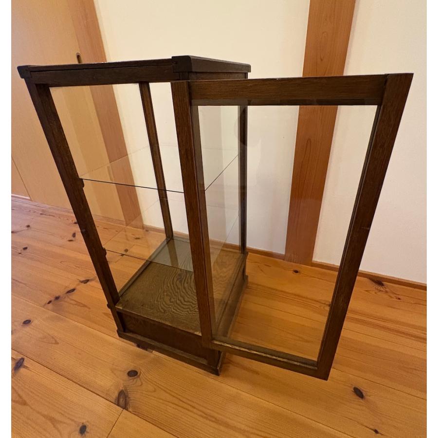 アンティーク 木枠5面 ガラスケース ガラスショーケース 旧家蔵出し ヴィンテージ家具 木枠ガラスキャビネット 一点物【引き取り推奨】 |  | 11
