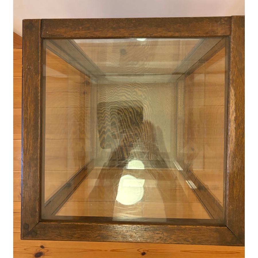 アンティーク 木枠5面 ガラスケース ガラスショーケース 旧家蔵出し ヴィンテージ家具 木枠ガラスキャビネット 一点物【引き取り推奨】 |  | 06