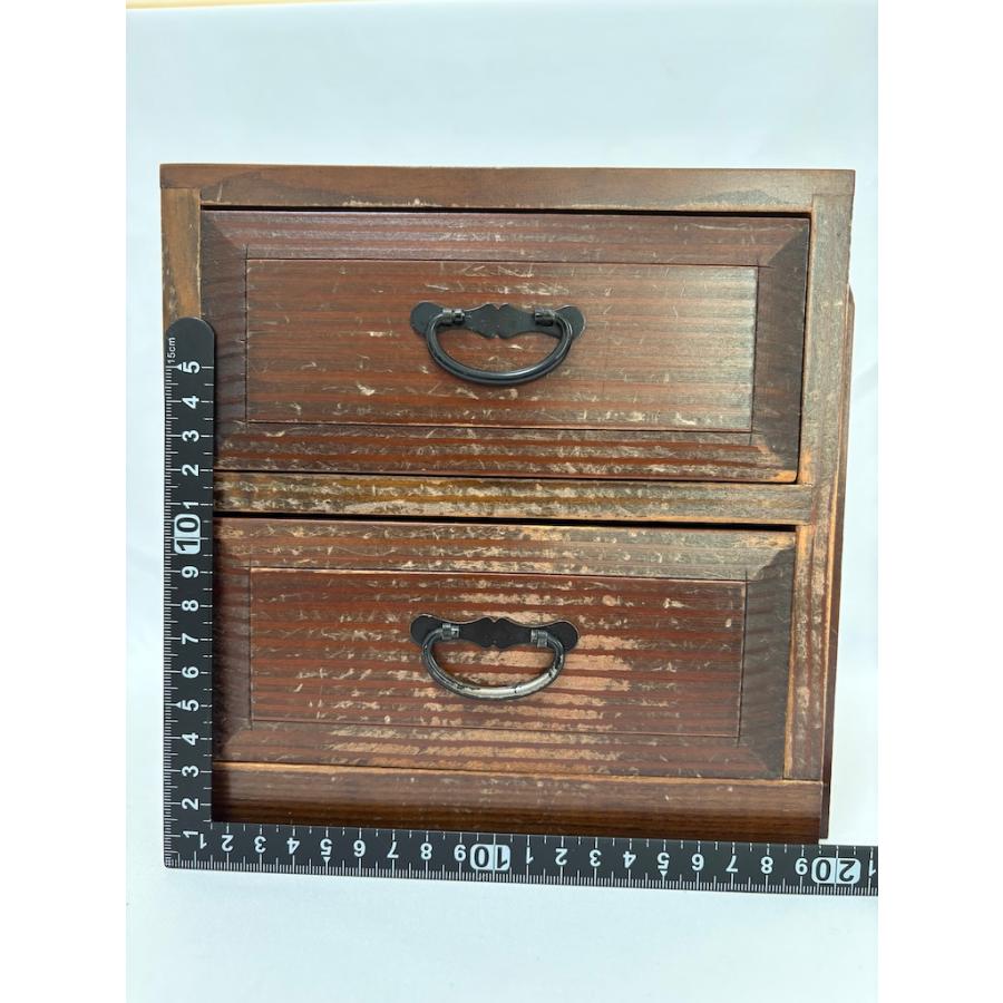 木製 小物入れ 本棚付 引出し 収納 インテリア小物 アンティーク 旧家蔵出し ヴィンテージ家具 |  | 02