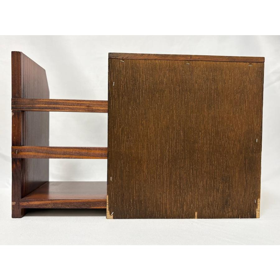 木製 小物入れ 本棚付 引出し 収納 インテリア小物 アンティーク 旧家蔵出し ヴィンテージ家具 |  | 04