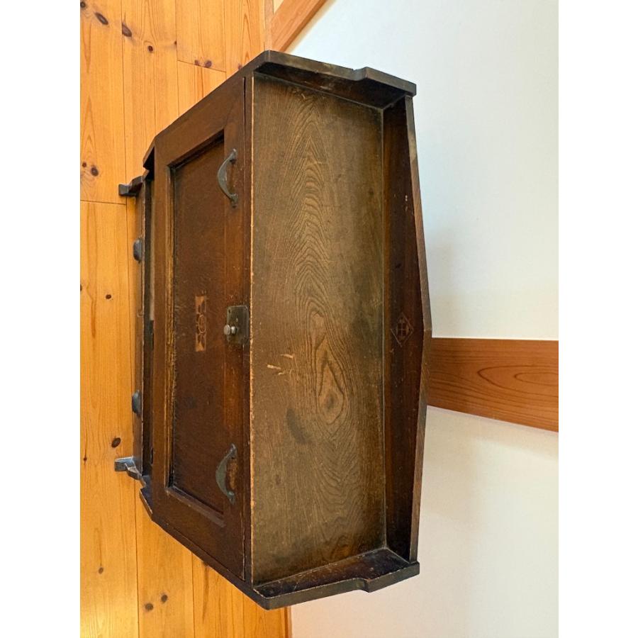 文机 座ライティングビューロー 文箱付き書き物机 アンティーク 旧家蔵出し ヴィンテージ家具 大正 時代物 現状品 |  | 10