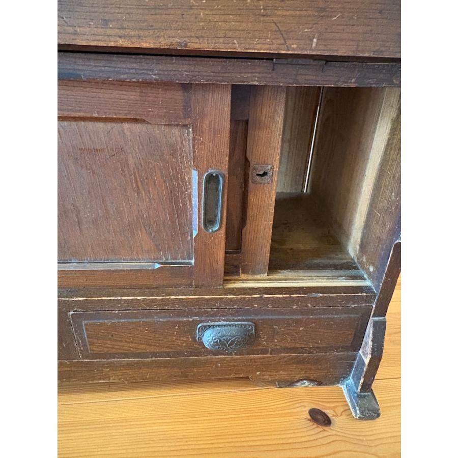 文机 座ライティングビューロー 文箱付き書き物机 アンティーク 旧家蔵出し ヴィンテージ家具 大正 時代物 現状品 |  | 15