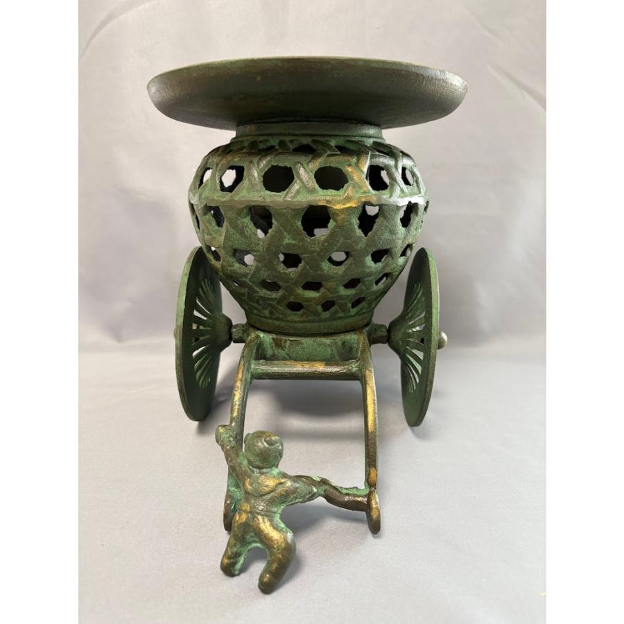 薄端 御所車 (鉄製) 花器 金属工芸 約5.5kg |  | 01