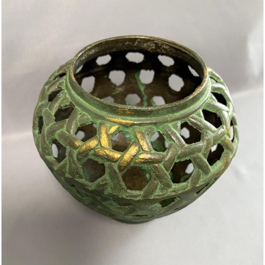 薄端 御所車 (鉄製) 花器 金属工芸 約5.5kg |  | 06