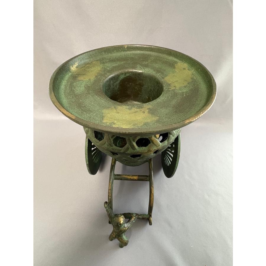 薄端 御所車 (鉄製) 花器 金属工芸 約5.5kg |  | 02