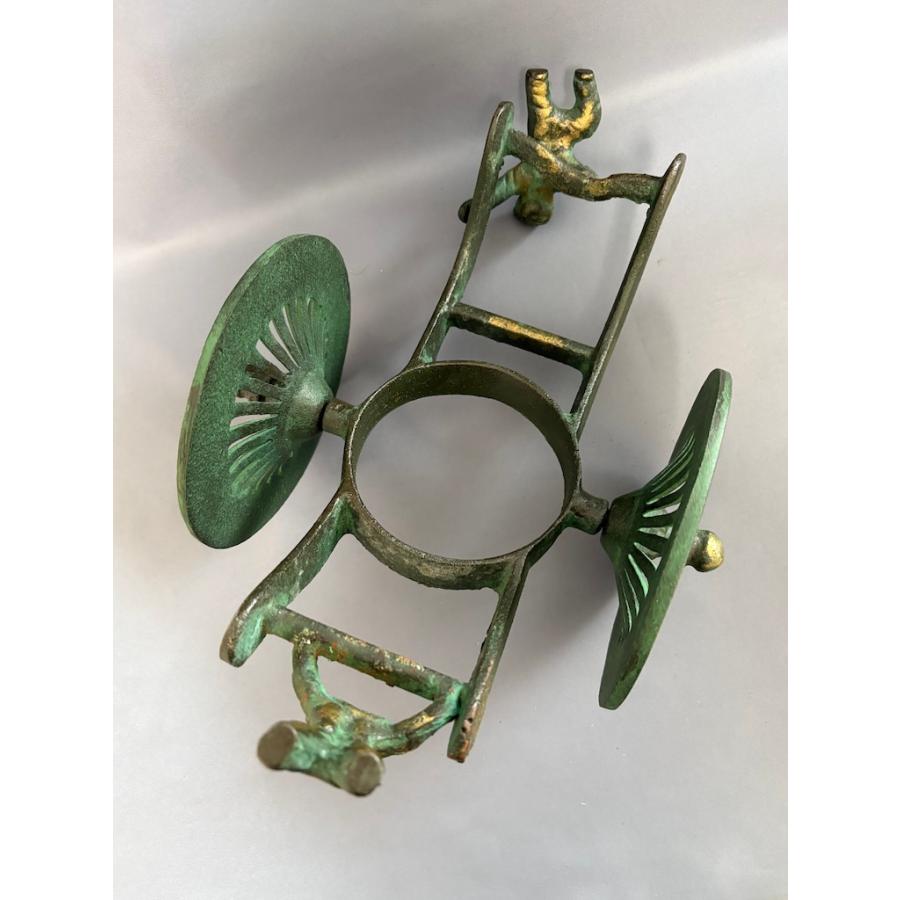薄端 御所車 (鉄製) 花器 金属工芸 約5.5kg |  | 05