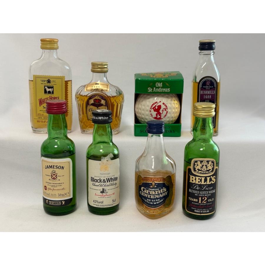 古酒 ウイスキー ミニボトル 8本★Old St.Andrews★ブッシュミルズ12年★ベルズ12年★ジェムソン★クラウンローヤル☆他 各50ml | BUSHMILLS
