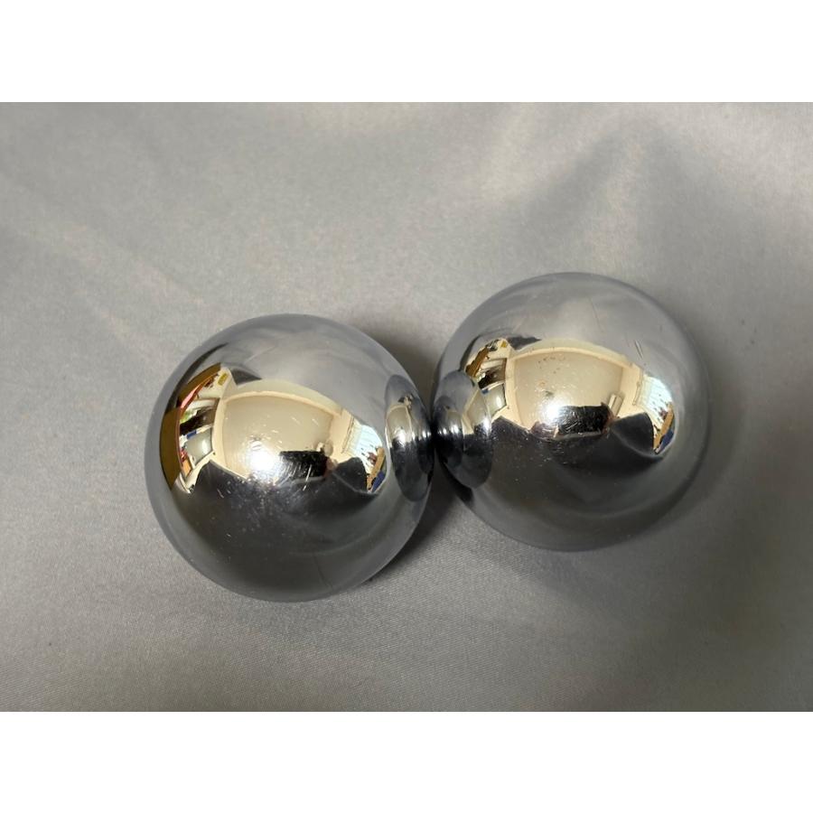 中古品  中国健康グッズ  健身球　健康球　Baoding Balls 50mm球　クロームメッキ　箱入 |  | 02