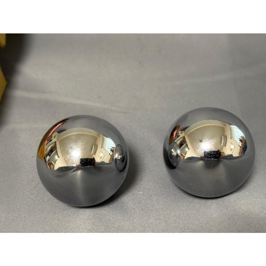 中古品  中国健康グッズ  健身球　健康球　Baoding Balls 50mm球　クロームメッキ　箱入 |  | 03