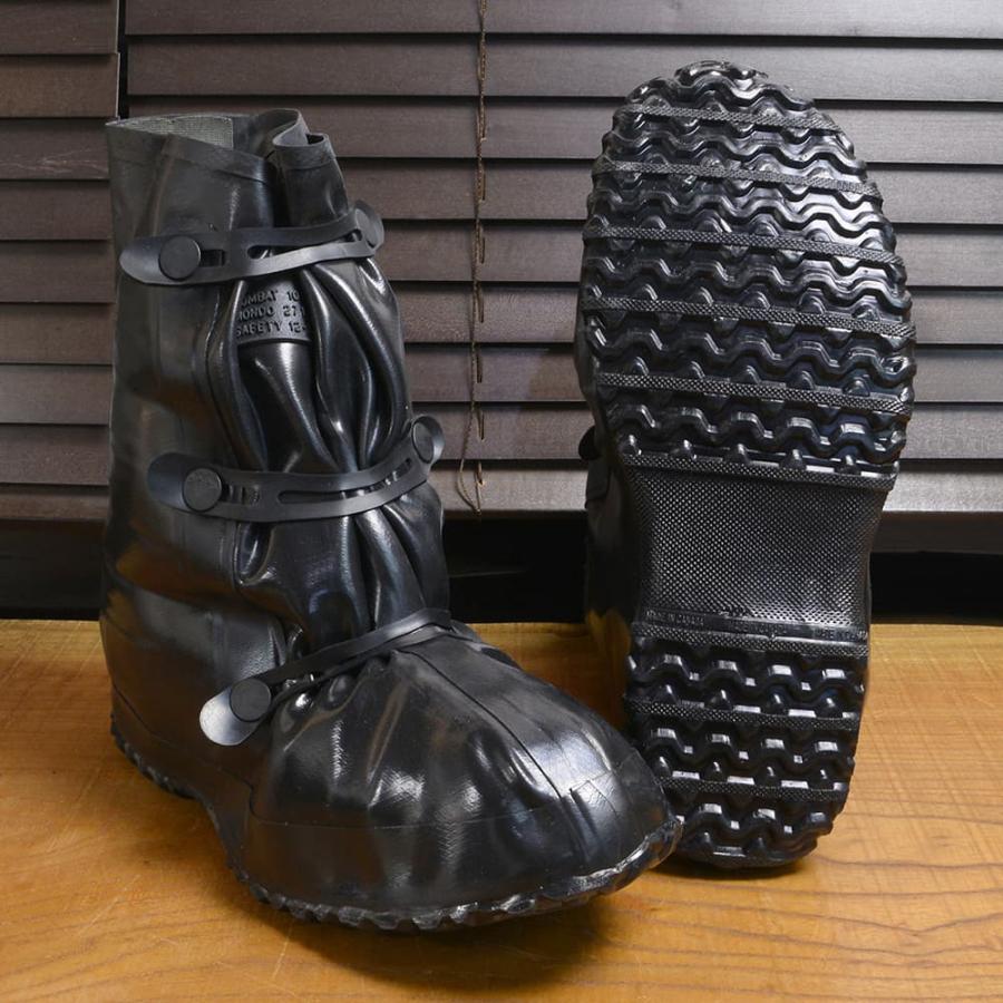 イギリス軍放出品 オーバーブーツ 雨具 帯電防止 PVC製 ラバーオーバーブーツ 雨靴 ゴムブーツ 長靴 ミリタリーブーツ ガロッシュ 耐水