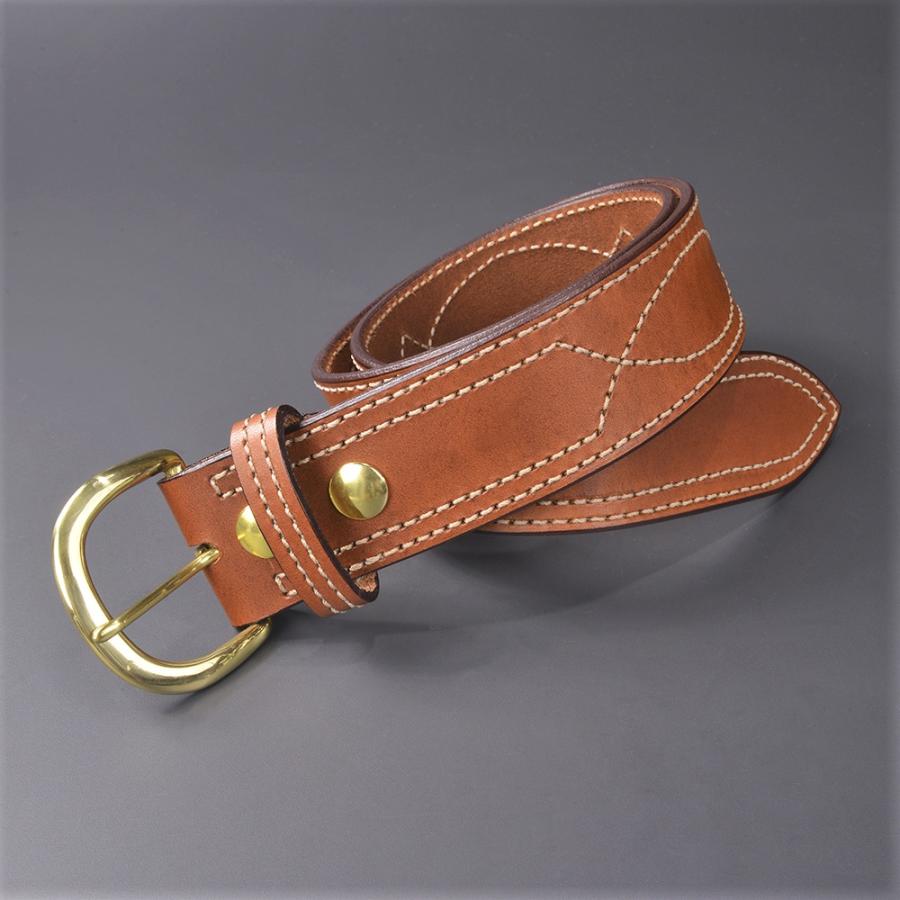 BIANCHI B9 BELT ビアンキ レザーベルト BIANCHI B9ベルト 真鍮バックル 本革 シューターベルト [ 36インチ