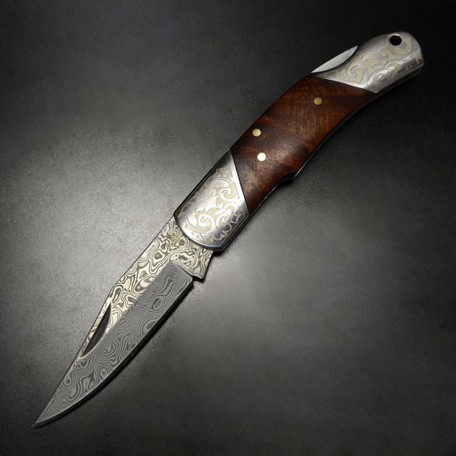 Boker Magnum 折りたたみナイフ Damascus Duke ダマスカス