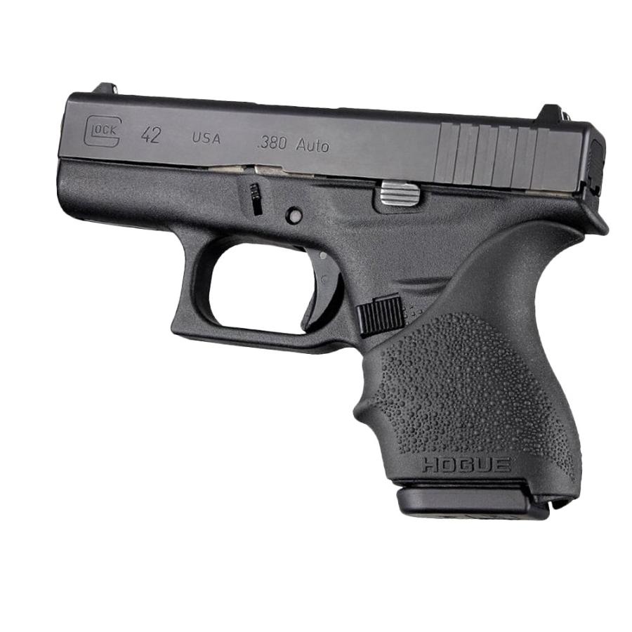 HOGUE ガングリップ Glock42 43用 ラバー製 フィンガーグルーブ付き