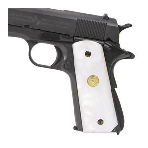 キャロムショット グリップ 45AUTO用 ホワイトパールinメダル
