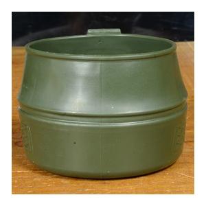 スウェーデン軍放出品 折り畳みカップ ITW社製 FLEXI CUP オリーブ
