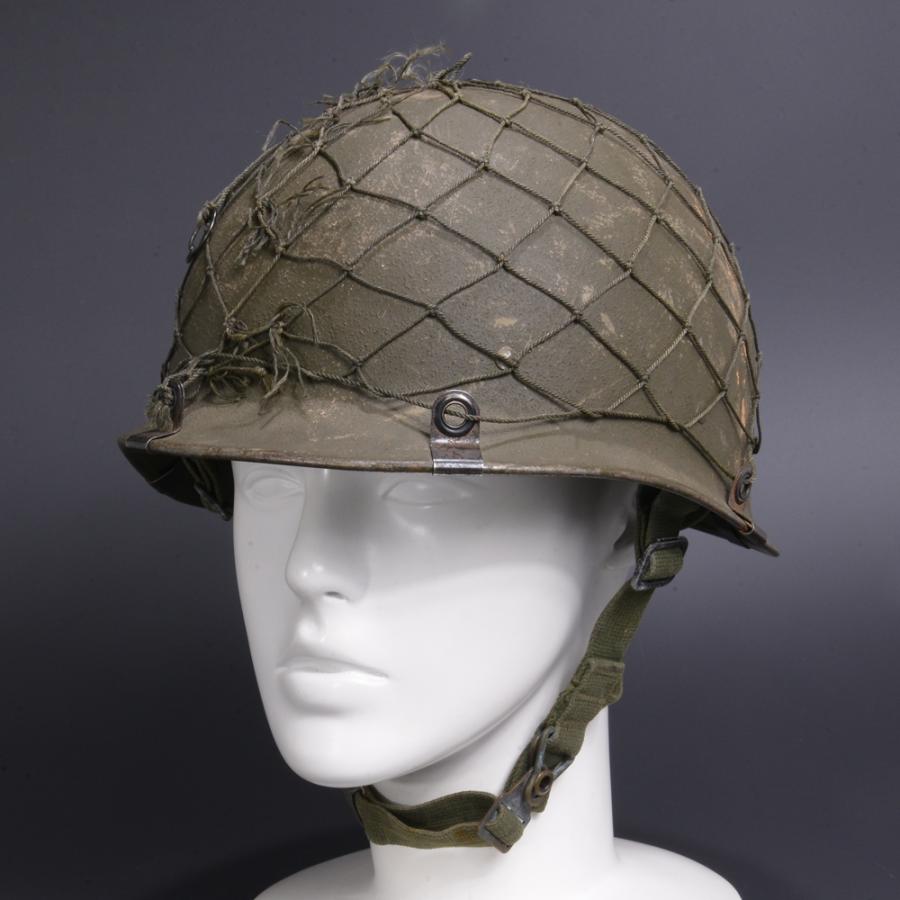 ドイツ軍放出品 ヘルメット M56 スチール製 後期型 [ ネット付き