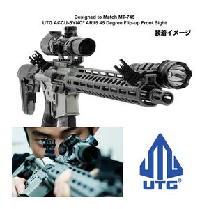 LEAPERS UTG フリップアップ リアサイト 45度オフセット AR15用 MT-945
