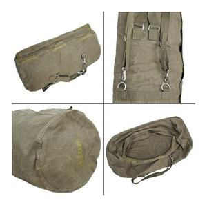 ドイツ軍放出品 ダッフルバッグ 帆布 ジッパー式 独軍 海軍 シーサック