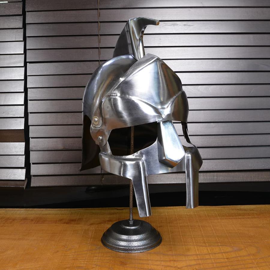 Gladiator ヘルメット 古代ローマ 剣闘士 西洋甲冑 スタンド付き 棘なし グラディエーター グラディアトル Helmet 西洋鎧 Ra ミリタリーショップ レプマート 通販 Yahoo ショッピング