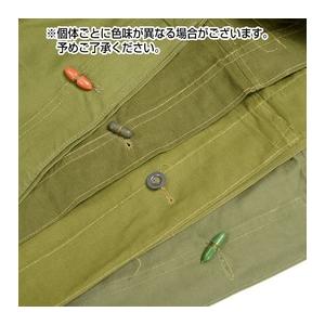 ルーマニア軍放出品 テントシート 軍幕 ポンチョ 正方形 コットン製