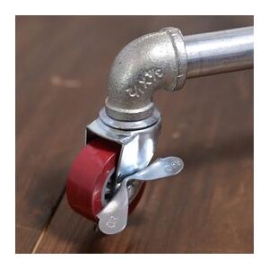 ガス管ハンガーラック キャスター付 組み立て式 シルバー [ 高さ150