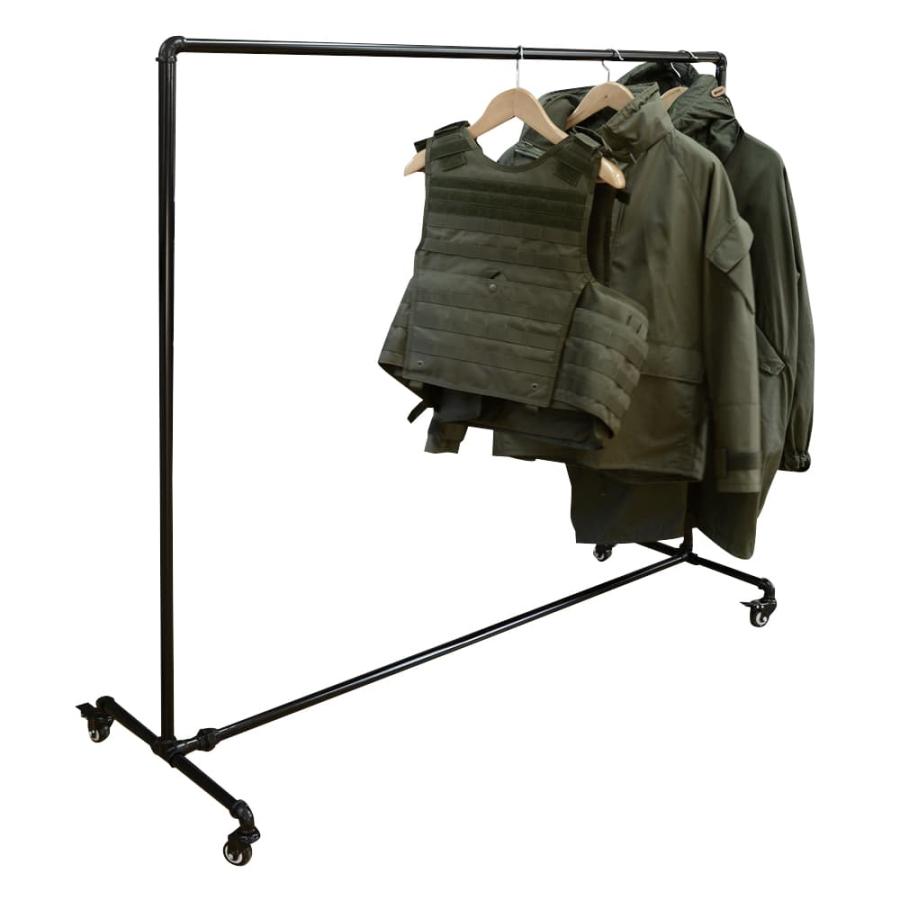 ガス管ハンガーラック キャスター付 組み立て式 ブラック 高さ130 横幅150 ブラック インテリア 収納 衣装かけ 可動式 Ra ミリタリーショップ レプマート 通販 Yahoo ショッピング