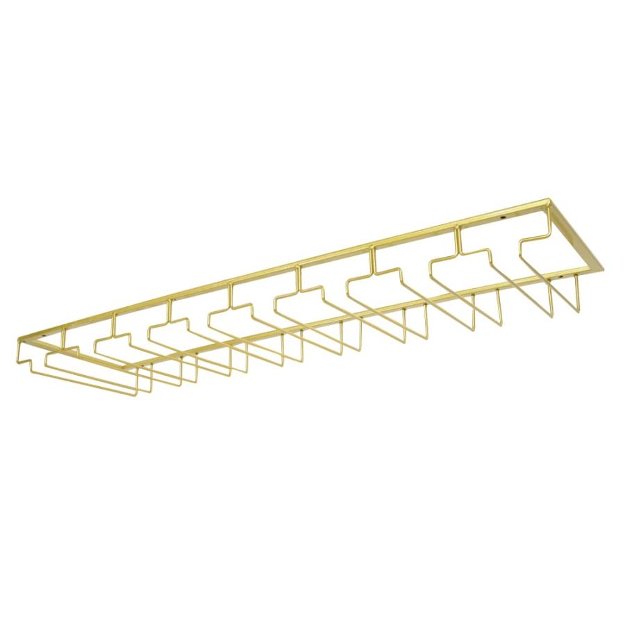 ワイングラスホルダー 吊り下げ グラスハンガー 吊り戸棚設置 ネジ止め 8列 ゴールド グラスラック ワイングラス掛け キッチンラック Ra ミリタリーショップ レプマート 通販 Yahoo ショッピング