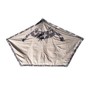 ハンガリー軍放出品 テントシート 軍幕 M1990迷彩 五角形 ハンガリー