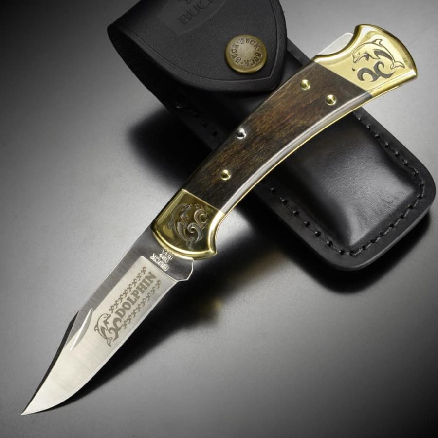 経典ブランド 折りたたみナイフ BUCK 112 Dolphin レンジャー Ranger バックナイフ ドルフィン刻印 イエローホースカスタム 経典ブランド 折りたたみナイフ BUCK 112 Dolphin レンジャー Ranger バックナイフ ドルフィン刻印 イエローホースカスタム