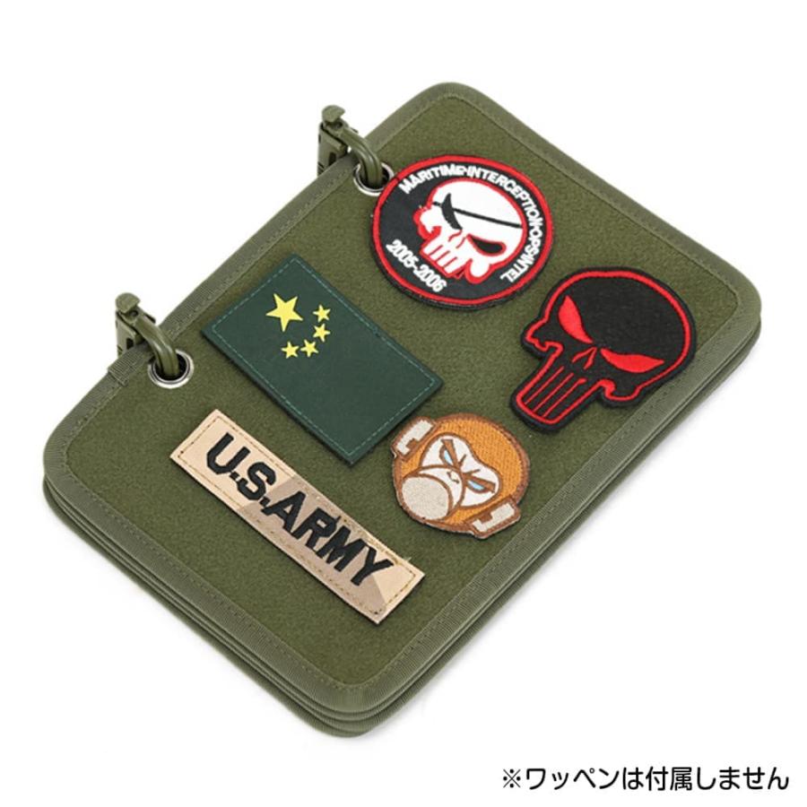 オリジナル　パッチ　製作所ベルクロタイプ パッチブック ベルクロワッペン用 コレクション収納 [ オリーブドラブ