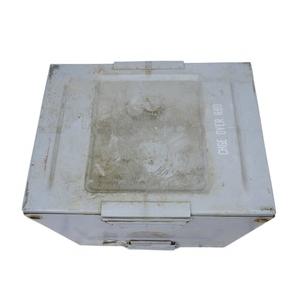 アメリカ軍放出品 ミリタリーコンテナ 大型 スチール製 トランスポートボックス 約150Lサイズ 米軍 US コンテナボックス メタルボックスの画像