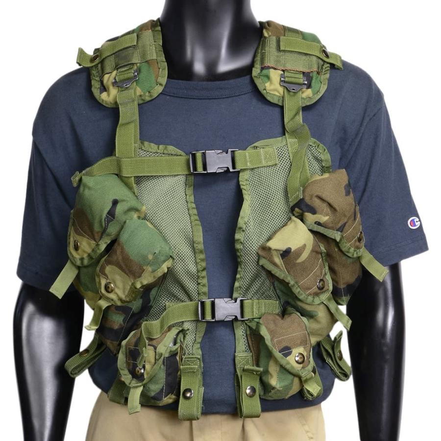 米軍放出品 タクティカルベスト ITLBV ウッドランド迷彩 [ 難あり