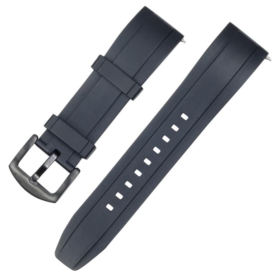 腕時計用 交換ベルト オメガ互換 22mm幅 ラバー [ ブラック ] 交換用