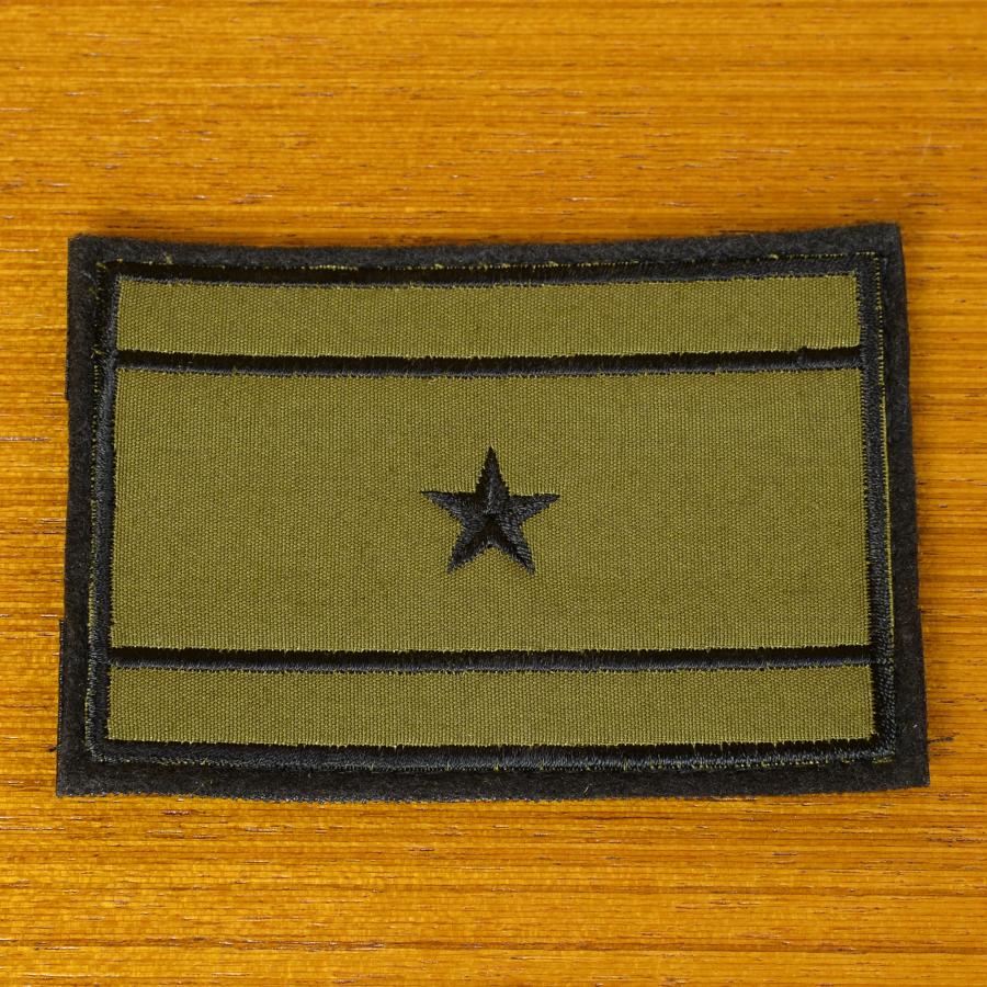 チェコ軍放出品 ワッペン 階級章 准尉1 星1個 細線あり ベルクロ付き