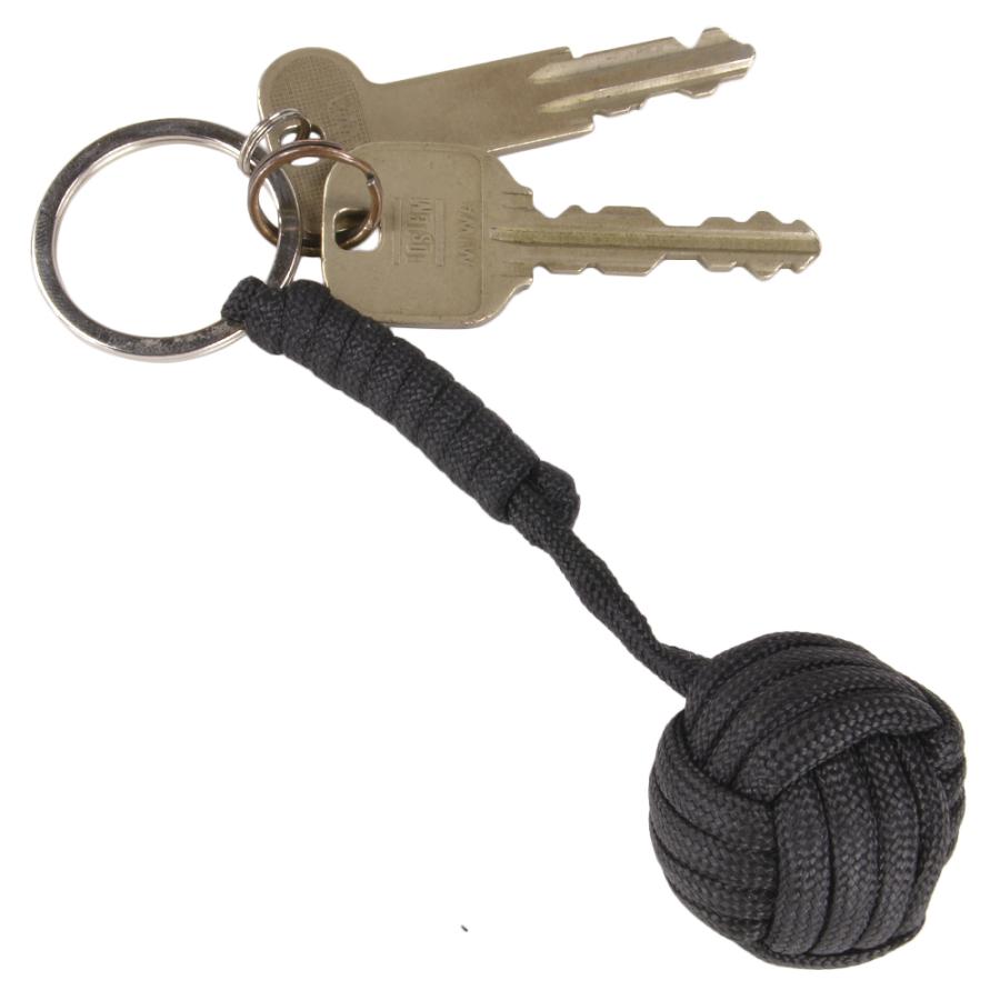 パラコードキーホルダー 猿玉 鉄球入り ブラック モンキーフィスト モンキーフィストノット サル玉 さる玉キーリング Rev07146 ミリタリーショップ レプマート 通販 Yahoo ショッピング