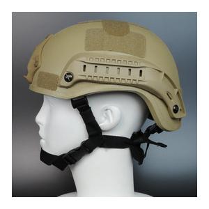 タクティカルヘルメット MICH2001タイプ レールマウント付 梨地 [ タン