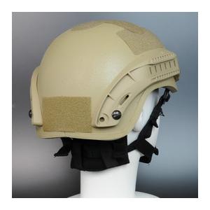 タクティカルヘルメット MICH2001タイプ レールマウント付 梨地 [ タン