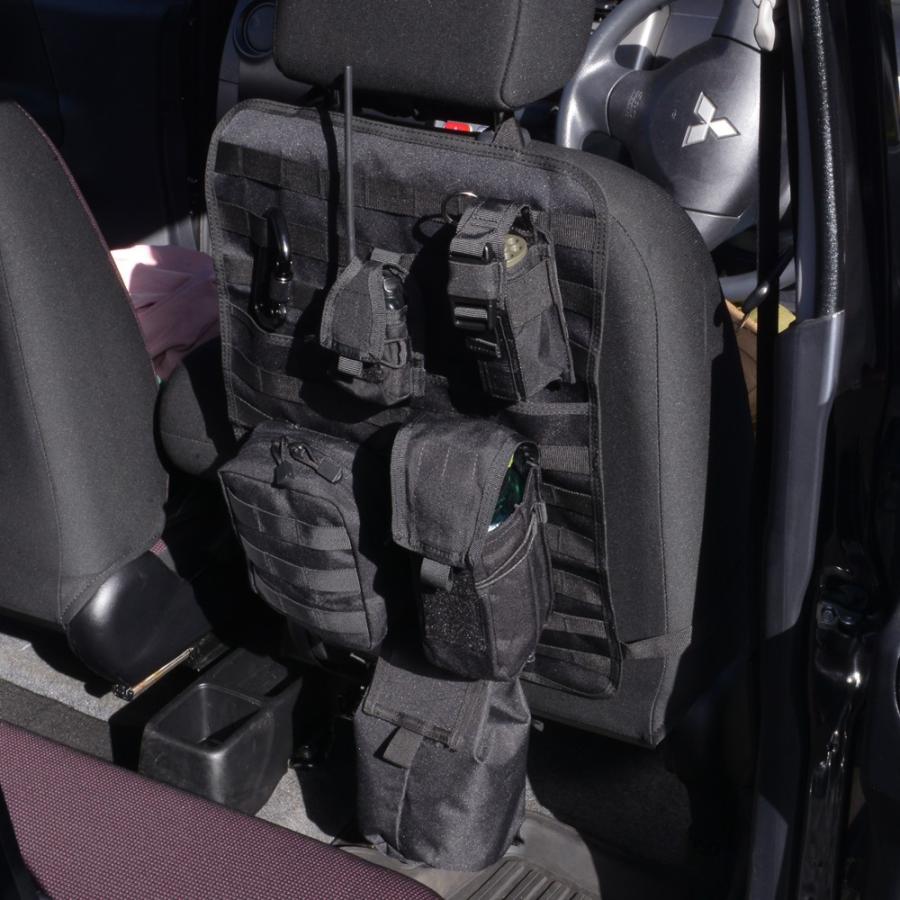 シートバックカバー MOLLEパネルシート 車載用 カー用品 [ ブラック
