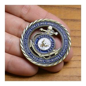 最終価格US NAVY チャレンジ チャレンジコイン 紋章 アメリカ海軍省 記念メダル Challenge Coin
