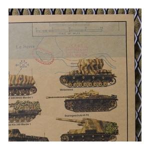 ミリタリーポスター 戦車ガイド D-DAY ノルマンディー WW2 B3サイズ イラストポスター アメリカ軍 ドイツ軍 D-デイ｜repmartjp｜03