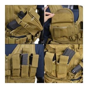 Rothco ミリタリーベスト クロスドロー 右利き用 ベルト付 [ コヨーテタン ] ロスコ タクティカルベストの画像