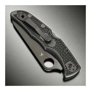 Spyderco オールブラック H-2防錆鋼 パシフィックソルト2 波刃 H Spyderco オールブラック H-2防錆鋼 パシフィックソルト2 波刃 H