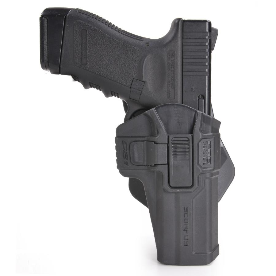 実物　米軍、イスラエル軍、警察拳銃用Fobus SG-21 ホルスター ブラック FAB Defense SCORPUS M1ホルスター Glock20/21 右利き用 LV2 G-21R