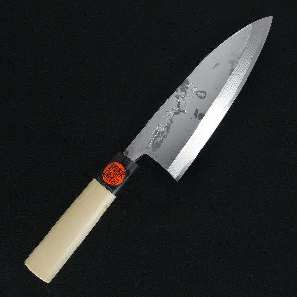 出刃包丁 田中一之刃物製作所 誠貴作 積層鋼 165mm 青紙ダマスカス鋼